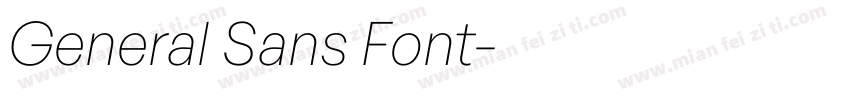General Sans Font字体转换